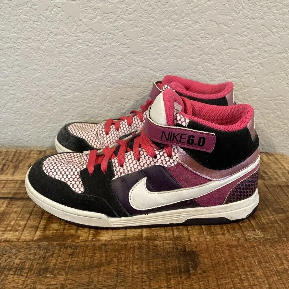 Nike Shoes Youth Girl Sz US 5Y EUR 37.5 Air Morgan 2 Mid Blk Gray Pink Sneakers